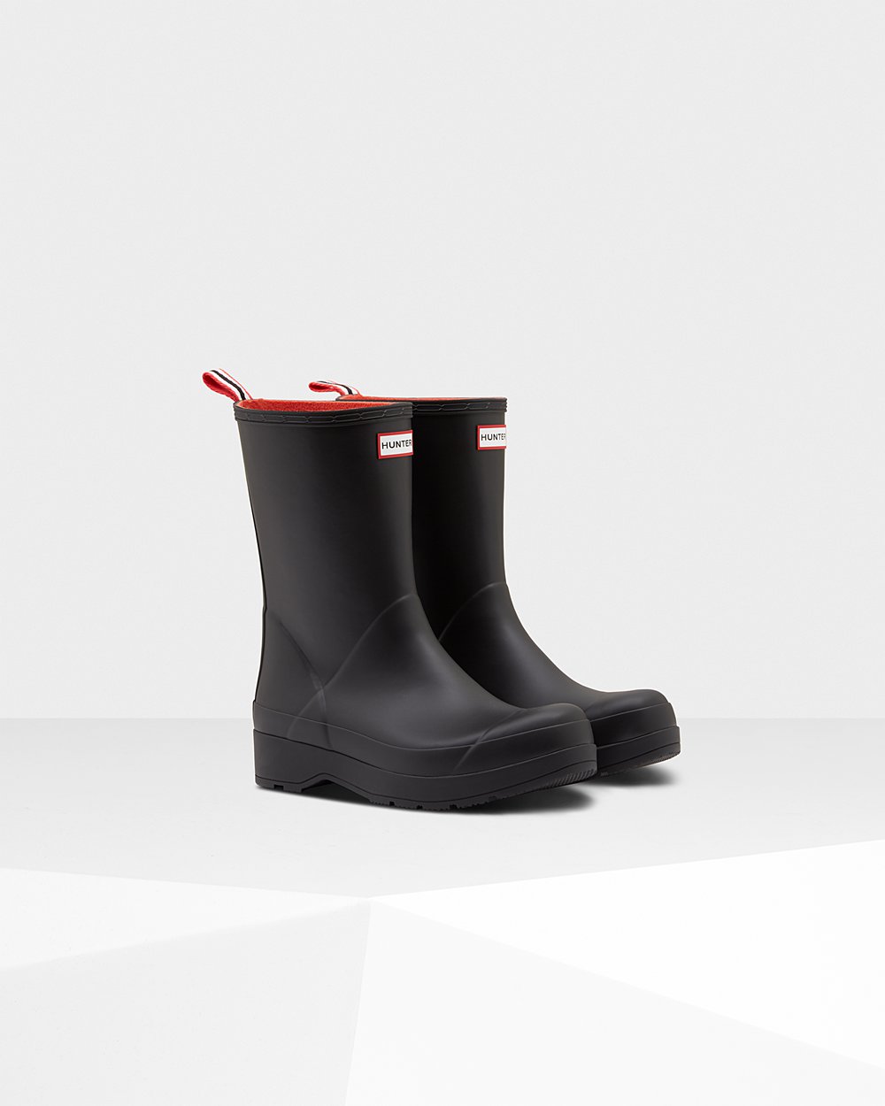 Hunter Play Støvler Herre Sort | Original Insulated Mid-Height Rain | XZPQJ-3629